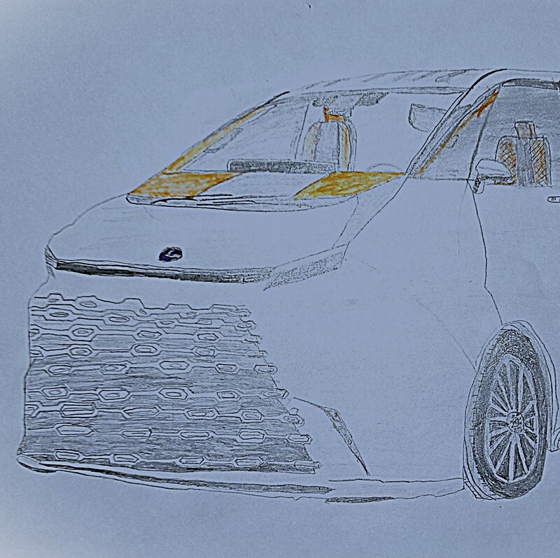 Toyota Lexus LM front view